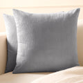 Encasa XO Corduroy Cushion Covers, No Inserts, Set of 2, Grey