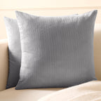 Encasa XO Corduroy Cushion Covers, No Inserts, Set of 2, Grey