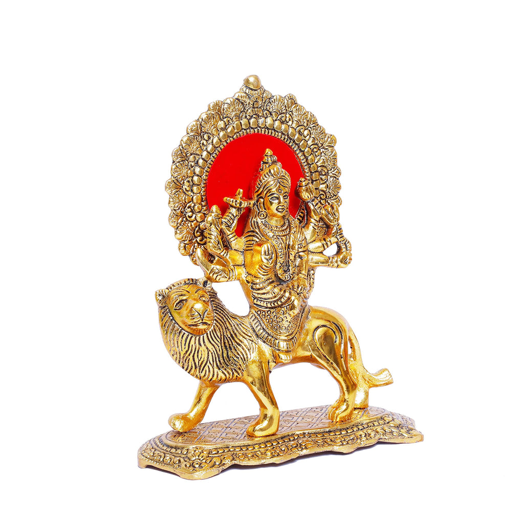KridayKraft Durga Maa Murti,Shero vali ma Metal Statue for Navratri Pooja,Temple Pooja,Decor Your Home & Office,Religious Idol Gift Article,Showpiece Figurines...