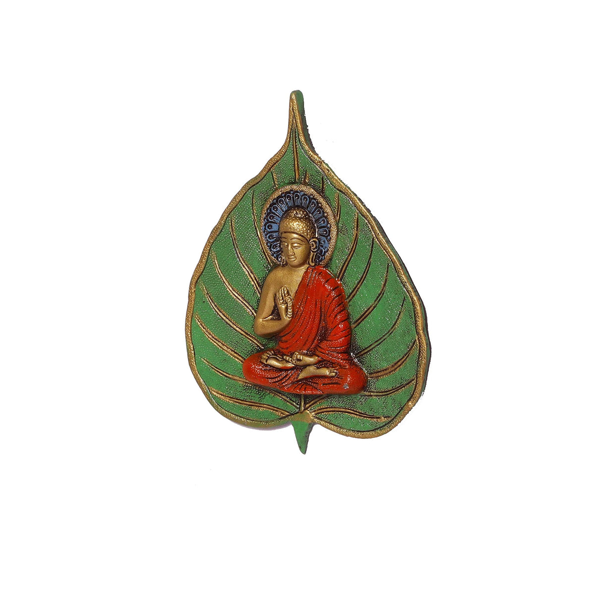 Prince Home Decor & Gifts Metal Leaf Buddha Hanging for Home Décor