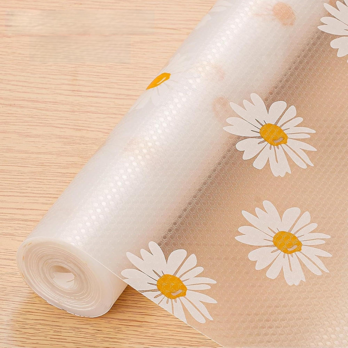 ASOMA Anti-Slip Kitchen Cabinet Drawer Shelf Mat Liner Sheets Waterproof Strong Table Mat EVA for Bathroom, Fridge Mat Textured Multipurpose Use (Sunflower- 45 * 500 CM) Kafalo