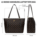 Lavie Signature Women's Harisburg Monogram Tote Laptop Bag | Tote Laptop Bag for Work | Ladies Purse | Stylish Shoulder Bag | Gift for Women