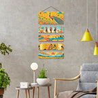 Artvibes Bride Sitting With Friends Village Theme Ethnic Indian Folk Art Decorative Wall Art MDF Wooden Wall Hanger for Living Room | Home Decor | Wall Illustrations | Art Print | Gift Item (WH_6714N)