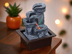 KridayKraft Stone Water Fountain Polyresin Showpiece for Home Garden Living Room Decor Decoration Gift Items, 26 CM