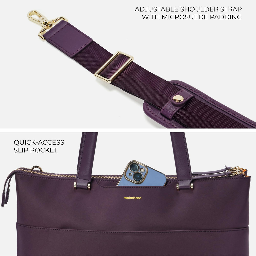 MOKOBARA Bliss Tote 12 5L Laptop Bag 15 6 Inch Office Travel Purple