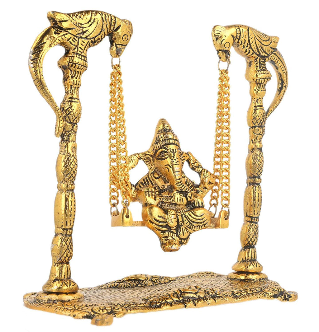 Prince Home Decor & Gifts Ganpati Jhoola Murti for Home Decor, Mother/Father's Day, Anniversary, Birthday (Multicolour, Standard).