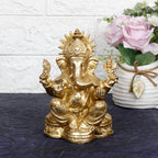 Svarup Brass Ganesh Bhagwan Idol Ganesha Statue Ganpati Murti for Home Entrance Decor Diwali Gift Height 6.5 Inch