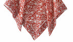 Ravaiyaa - Attitude is everything Sanganer Hand Block Printed Scarves Pure Cotton Scarf Square Hijab Dupatta 40 X 40 Inch (Red White Floral)