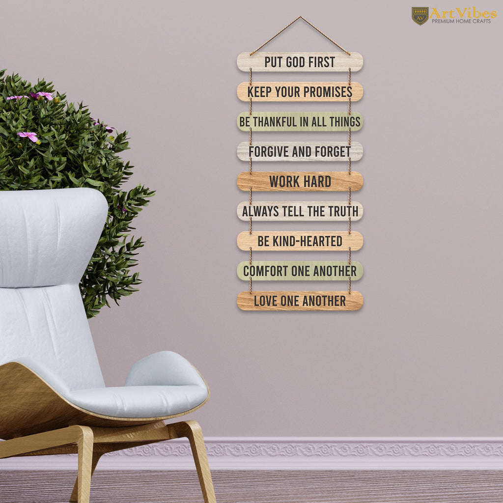 Artvibes Positive Quote Decorative MDF Wooden Wall Art for Home Decoration | Quotes Decor Item | Wall Illustrations | Office Decoration | Wall Art Print | Inspirational Quotes | Gift Items (WH_9322N)