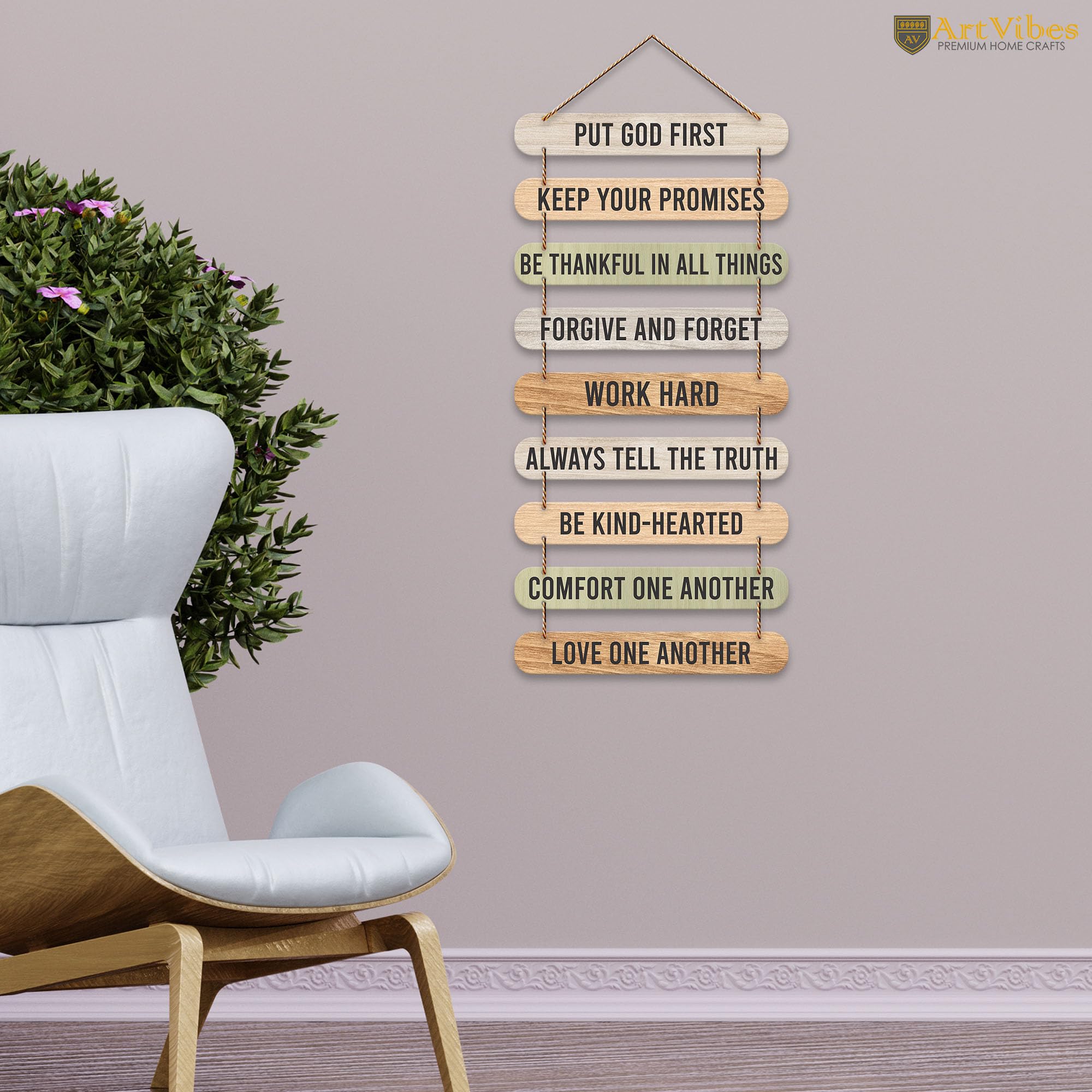 Artvibes Positive Quote Decorative MDF Wooden Wall Art for Home Decoration | Quotes Decor Item | Wall Illustrations | Office Decoration | Wall Art Print | Inspirational Quotes | Gift Items (WH_9322N)