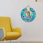 Artvibes Bal Krishna Round Shape MDF Wooden Wall Decor Items | Spiritual Decor Items | Religious Wall Art | Wall Illustrations | Artwork| Stylish Modern Decor Item | Gift Items (WH_9809N)