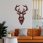 VIBECRAFTS Deer Head MDF Wooden Wall Hanger for Home Decor|Office|Gift (WHVC1Pcs1_50003)