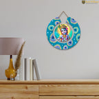 Artvibes Bal Krishna Round Shape MDF Wooden Wall Decor Items | Spiritual Decor Items | Religious Wall Art | Wall Illustrations | Artwork| Stylish Modern Decor Item | Gift Items (WH_9809N)