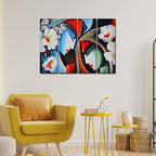 VIBECRAFTS Beautiful Radha Krishna 4 Pieces Canvas Wall Painting Fitted With Wooden Frame For Home | Office | Living Room | Gift (PTVC4Pcs1_13507)