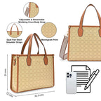 Lavie Women's Mono Kelissa Monogram Print Satchel Bag for Women | Satchel Handbag for Work | Ladies purse | Stylish Shoulder Bag | Gift for Women