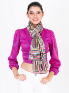 AQVA Printed Cotton Scarf for Women Stylish (Stokes) | Head and Face Cover Scarf for Girls with 100% Cotton | Soft & Lightweight Scarves/Stoles for all Weather (72 x 43 in)