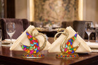 Kridaykraft Luxury Aluminium Metal Swan Tissue Holder Stand Pair | Decorative Meenakari Stone Work Napkin Organizer for Kitchen, Dining Room, and Gifting | Royal Golden Finish (Pack of 2)