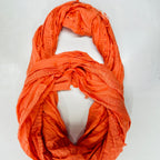 SOIE Women's Stylish Embroidered cotton Scarf/Scarves/Stole For Summers (ST-1 ORANGE FREE SIZE)
