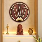SOLOBOLO Shanku Chakra Naman - A Sacred Symbol of Lord Venkateswara/Balaji MDF Spiritual Wall Hanging | Mandir & Home Temple Decor for Pooja Room, Office & Entrance (6 Inch)