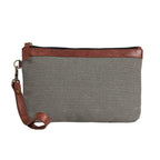 Mona B Canvas Tote Handbag for Women with Pouch perfect for Travel, College and office Use - Grey