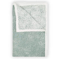 Divine Casa 120 GSM Microfiber Single Dohar | Soft & Lightweight Throw Blanket | Cozy & Breathable | All-Season Comfort | 210 x 140 CM | Floral Burst Pattern | Sage Green & White Kafalo