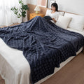 HOKIPO Fleece AC Blanket Double Bed Queen, 200X230 cm / 6.5X7.5 Feet, Dark Grey (AR-4919-DGRY) Kafalo