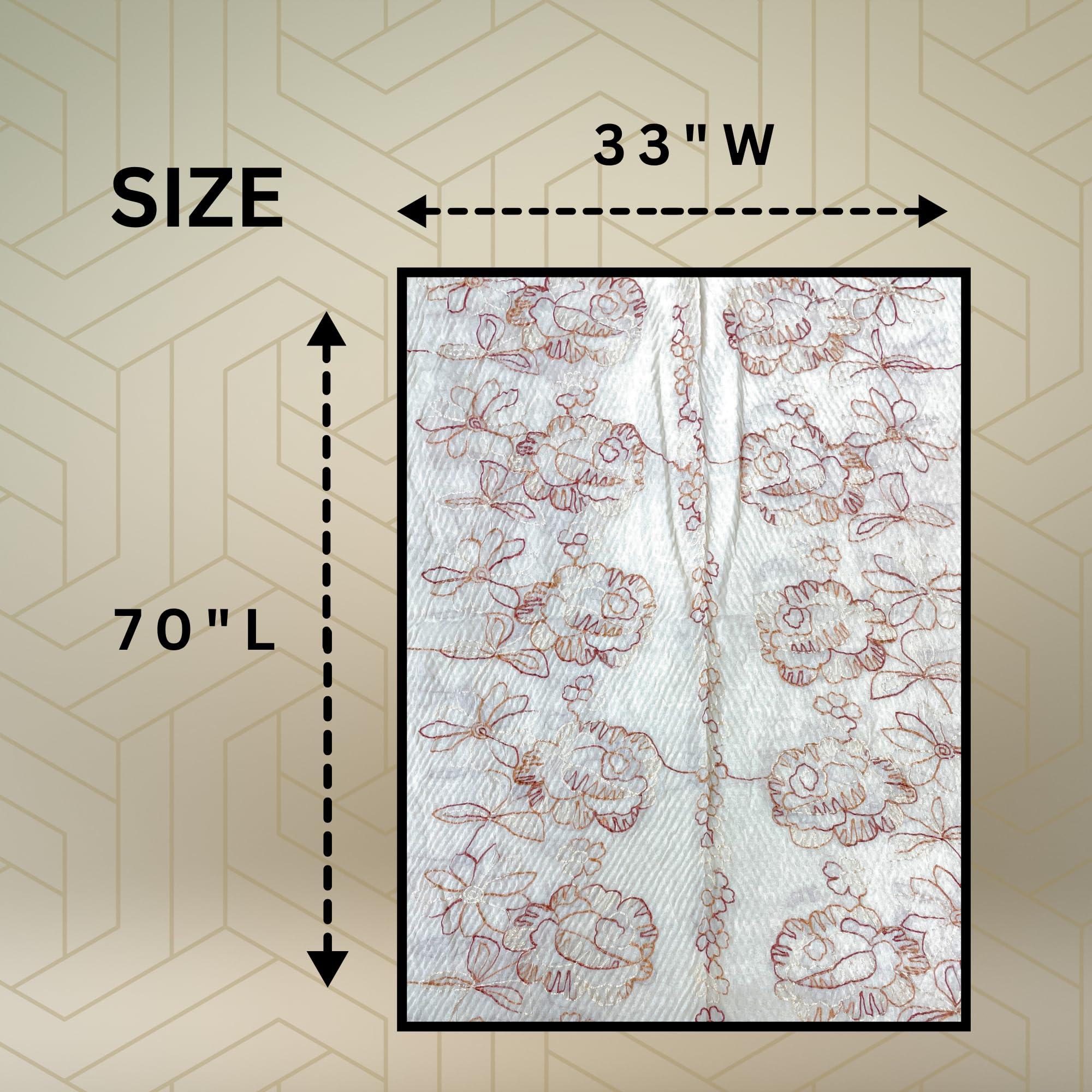 FAHABO Scarf Woman Pleated Cotton Scarves with Embroidery and Tassels | Hijab Scarf | Headscarf | Neck Scarf | Stoles | Wraps (Daisy Cream -1)