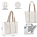 Lavie Women's Mono Neghan Monogram Print Tote Bag for Women | Tote Bag for Work | Ladies purse | Stylish Shoulder Bag | Gift for Women