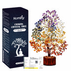 HOMIFLY 300 Beads Crystal Tree/7 Chakra Crystal Tree/Showpiece Good Luck and Positive Energy/Showpiece for Living Room/Natural Healing Gemstones Money Tree/Lucky Tree for Good Luck (Multicolor)