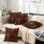 ishro home Premium Cushion Cover 16 inch x 16 inch | Luxury European Mosha Fabric | Love at First Sight Designs | Hidden Zipper | Machine Washable, Non- Fading | (4, Jaipuri Riwaayat, 16 x 16 Inches)