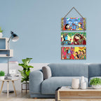 Artvibes Traditional Indian Art Decorative Wall Art MDF Wooden Wall Hanger for Living Room | Modern Decoration Items | Living Room | Bedroom | Office | Artwork | Wall Poster | Gift Items (WH_9433N)