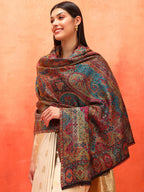 Pashmoda Women Zarveen Zari Kaani Fine Wool Shawl (Size: 40x80in, 101x203cm) ZSS07