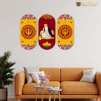 Artvibes Guru Nanak Ji Mdf Wood Wall Art for Home Decor | Spiritual Decor Items | Wall Art Paintings | Wall Illustrations | Wall Poster| Stylish Modern Decor Item | Gift Items (WH_9022N), Set of 3