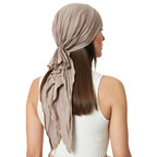 The Headscarves Women Bamboo Pre Tie Scarf (HS107Champagne)