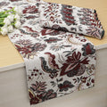 HOKIPO Cotton Jacquard 6 Placemats with Runner for Dining Table 6 Seater (IN530-D4*6+IN532), Large, white spring flower Kafalo