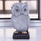 KRAFTSKALA Owl Polyresin Showpiece Item 6 Home Decor Tabletop Statue for Living Room, Study Desk and Office (Owl on Sq Base)