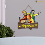 Artvibes Choose Happiness Positive Quote Wooden Wall Hanger for Gateway | Home Decor | Office | Gifts | Bedroom | Designer Artwork Decor Items for Living Room (WH_8704N)