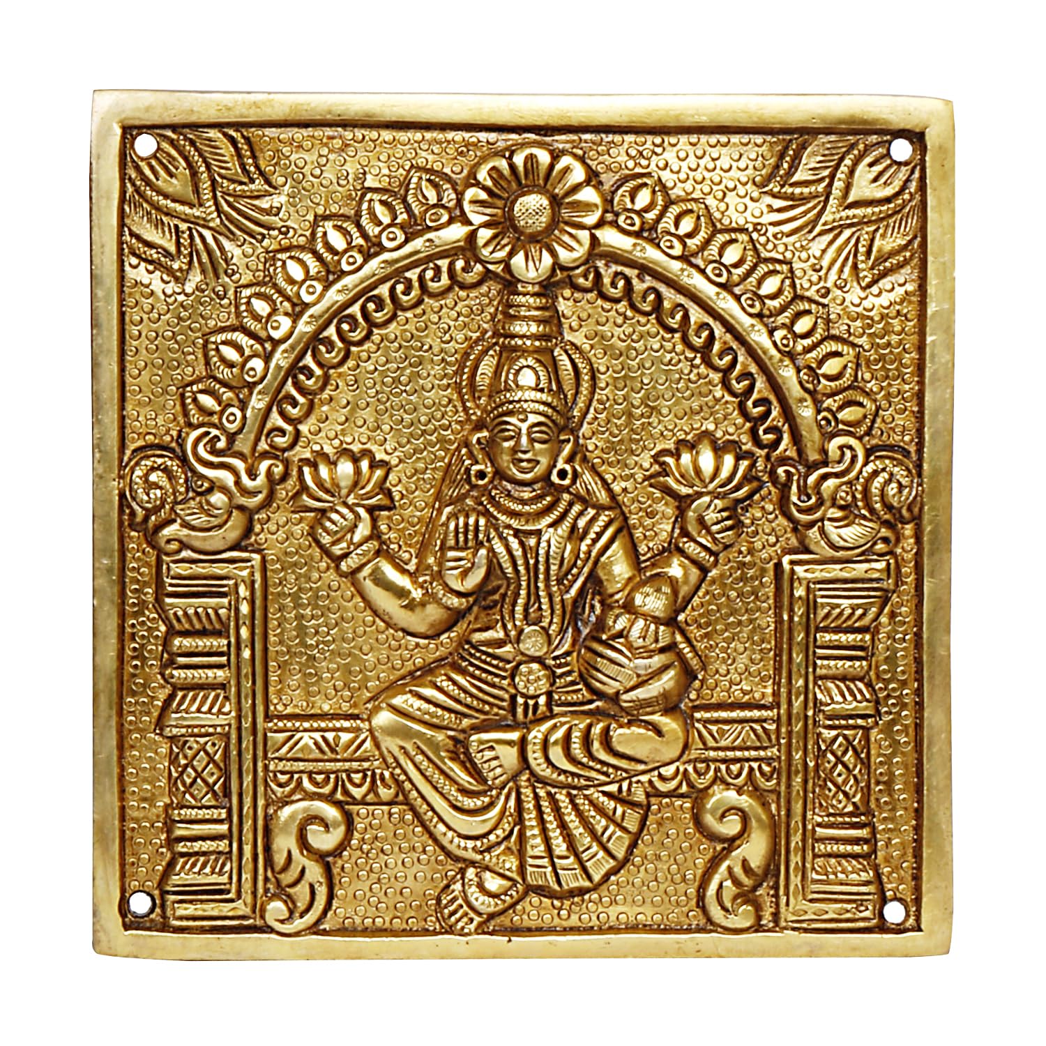 ARTVARKO Brass Ashtalakshmi Laxmi Set of 8 Pcs Ashta Lakshmi Wall Hanging Luxmi for Diwali Pooja Mandir Temple Office Décor Gift 6 Inch