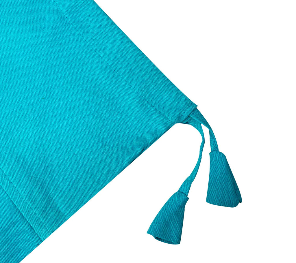 SAJAVAT HOME Pure Cotton Plain Bolster Pillow Cover | 15x30 INCHES / 38x76 CMS | Cyan Blue (Pack of 2)