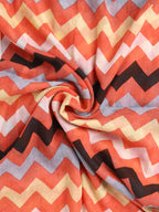 AQVA Printed Cotton Scarf for Women Stylish (Victory Coral) | Head and Face Cover Scarf for Girls with 100% Cotton | Soft & Lightweight Scarves/Stoles for all Weather (72 x 43 in)