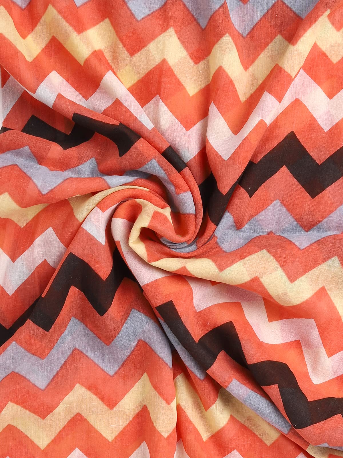 AQVA Printed Cotton Scarf for Women Stylish (Victory Coral) | Head and Face Cover Scarf for Girls with 100% Cotton | Soft & Lightweight Scarves/Stoles for all Weather (72 x 43 in)