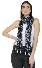 StoleVilla Women's Printed Chiffon Scarf (STOLEVILLA_065_Multicolor)
