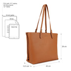 Fastrack Mood Muse Laptop Tote for Women| Faux Leather Handbag With Padded 14-Inch Laptop Compartment | Spacious Interior With Multiple Pockets | Trendy Women's Handbags | Shoulder Bags For Girls