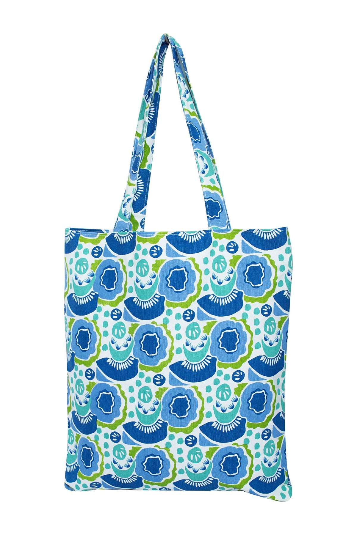 AQVA Printed Soft Cotton Canvas Tote Bag for Women | Trendy Stylish Multipurpose Handbag with Zipper | Shoulder Bag for Shopping, Grocery, Travel, Beach & Work | Melons, Sky Blue