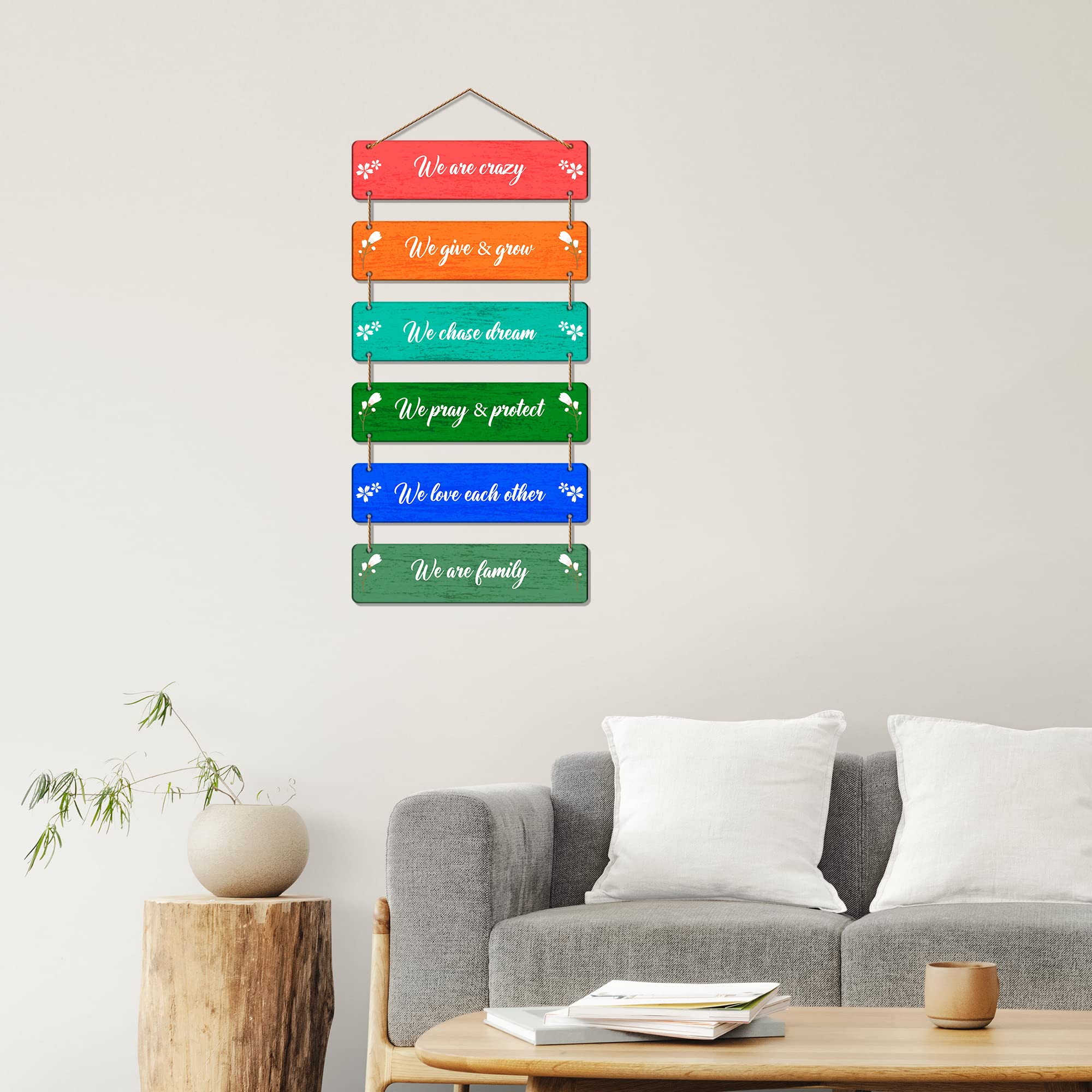 Artvibes We Are Crazy Quotes Printed Wooden Wall Hanging for Home Decor | Quotes Decor Item | Printed Wall Decoration | Wall Illustrations | Graphic Print Artwork | Unique Gift | Cafe Decor(WH_3220N)