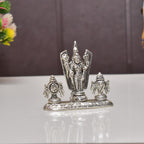 KridayKraft Lord Tirupati Balaji Venkateswara Swami with Shank chakar Tilak Namah Gold Plating Antique Decorative for Car Dashboard Home & Office Table Showpiece Figurines
