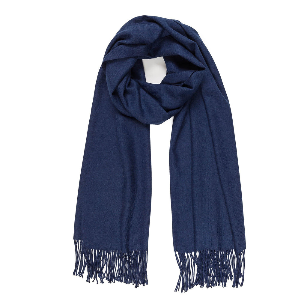 MELIFLUOS DESIGNED IN SPAIN Scarf Pashmina Shawl Wrap for Women Spring Wedding Party Elegant Large Soft (Navy)