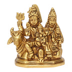 SVARUP Brass Shiva Parvati Shiv Parivar Shankar Bhagwan Ganesh Family Murti Idol Statue Sculpture 3 Inch