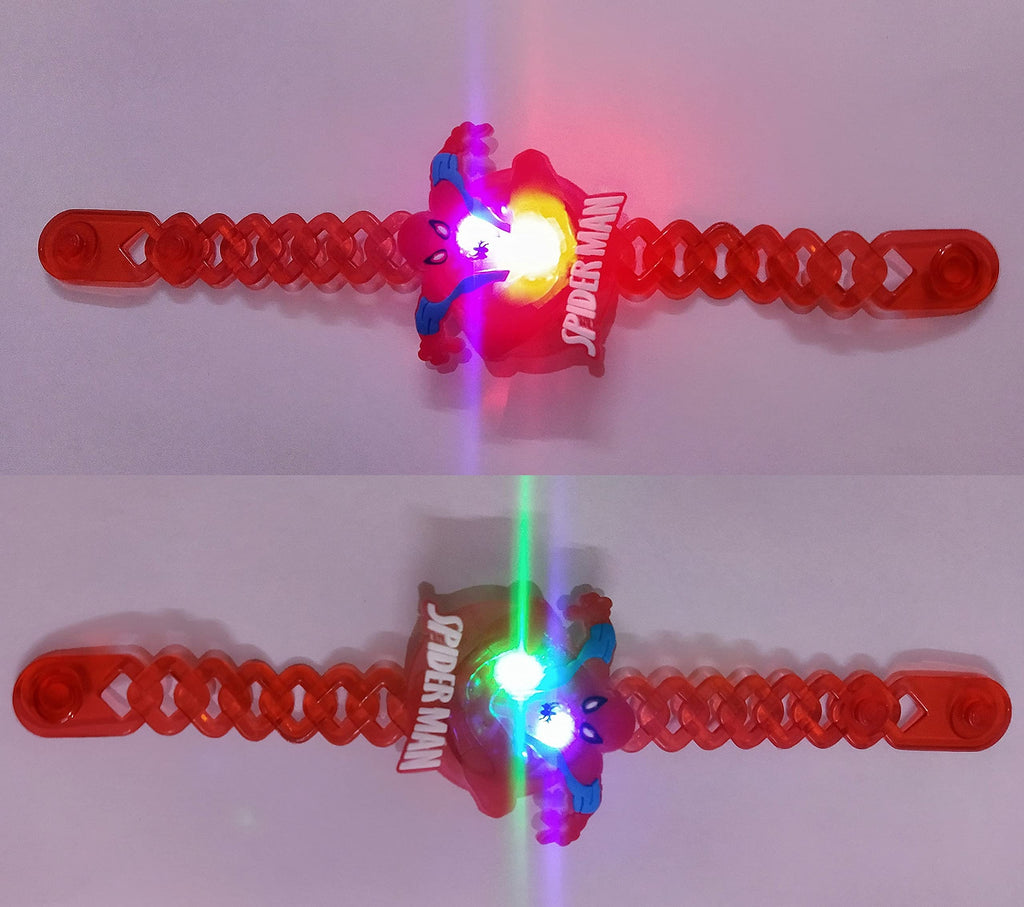 Velour Shoppe LED Light Spider Rakhi for Kids Brother, Toy Car Gift & Roli Chandan Chawal Mishri Pack for Little Small Baby Bhai Bhaiya