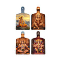 Artvibes Lord Shri Panchmukhi Hanumanji Sacred Art Designer Wooden Wall Hanging | Spiritual Decor Items | Wall Painting | Wall Poster| Stylish Modern Decor Item | Gift Items (WH_5638N), Set of 4